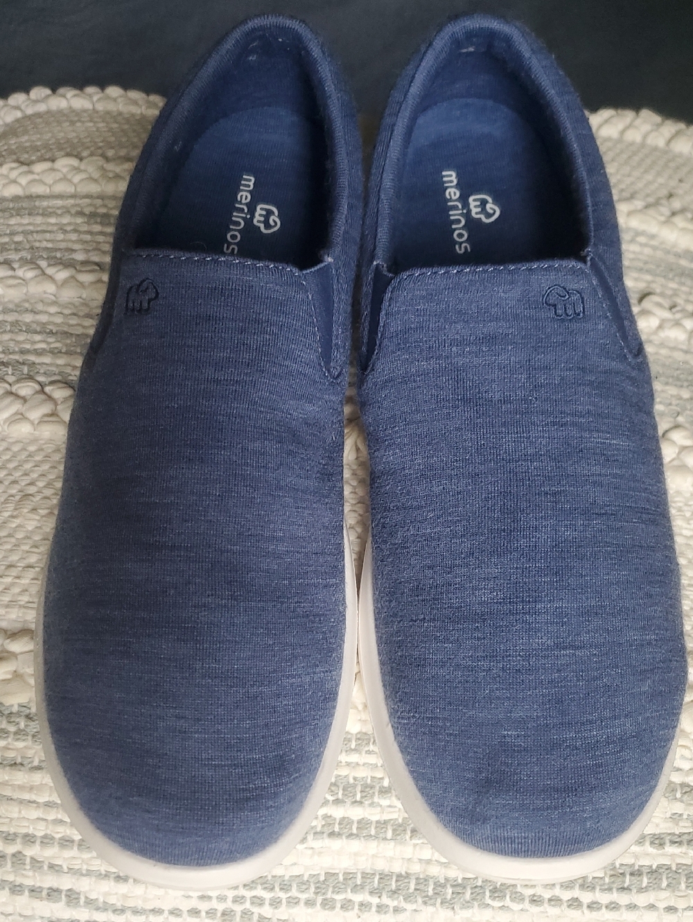 Merinos Women's Denim Blue Slip-On Sneakers 9W 39.5